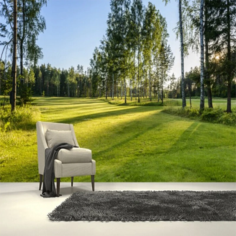 Настенные 3D обои с изображением солнечного леса природного ландшафта для