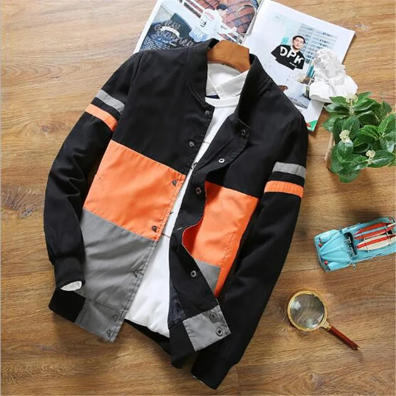 Куртка мужская демисезонная с воротником стойкой модная верхняя одежда в