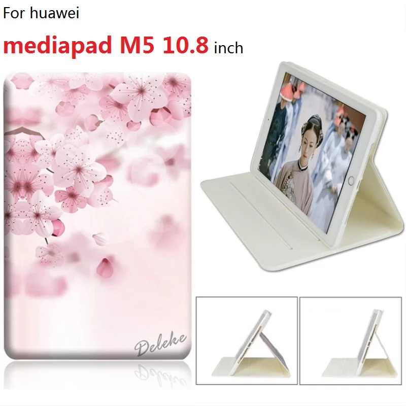 For Huawei MediaPad M5 10.8 inch Multicolor pattern Flip Case Stand Smart Cover Sleep/Wake Tablet Protect Cases for mediapad | Компьютеры