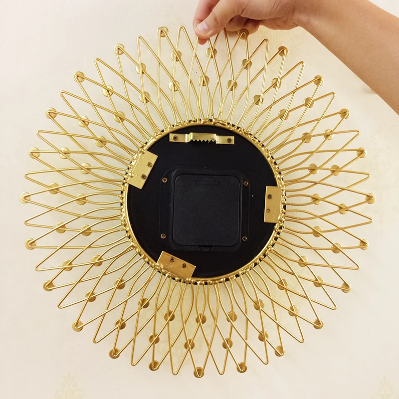 Настенные часы художественное ремесло золотые хрустальные кухонные железные