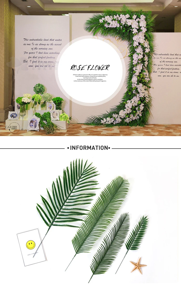 Пластиковые искусственные листья GreenTropical Пальмовые Листья моделирование лист для вечерние для дома садовые украшения DIY
