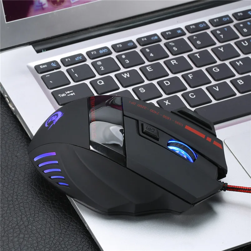 Популярная Игровая оптическая USB Проводная профессиональная игровая мышь D3 3200 DPI