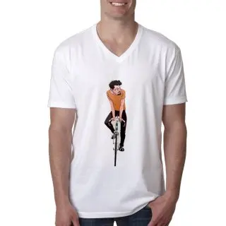 Новинка лета 2016 Мужская v образным вырезом футболки дышащий чистого хлопка