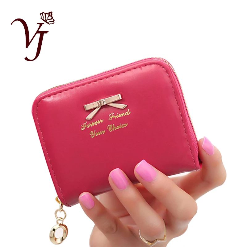 Женский кошелек на молнии с бантом и отделением для карт|change purse|coin pursepurse for girls |