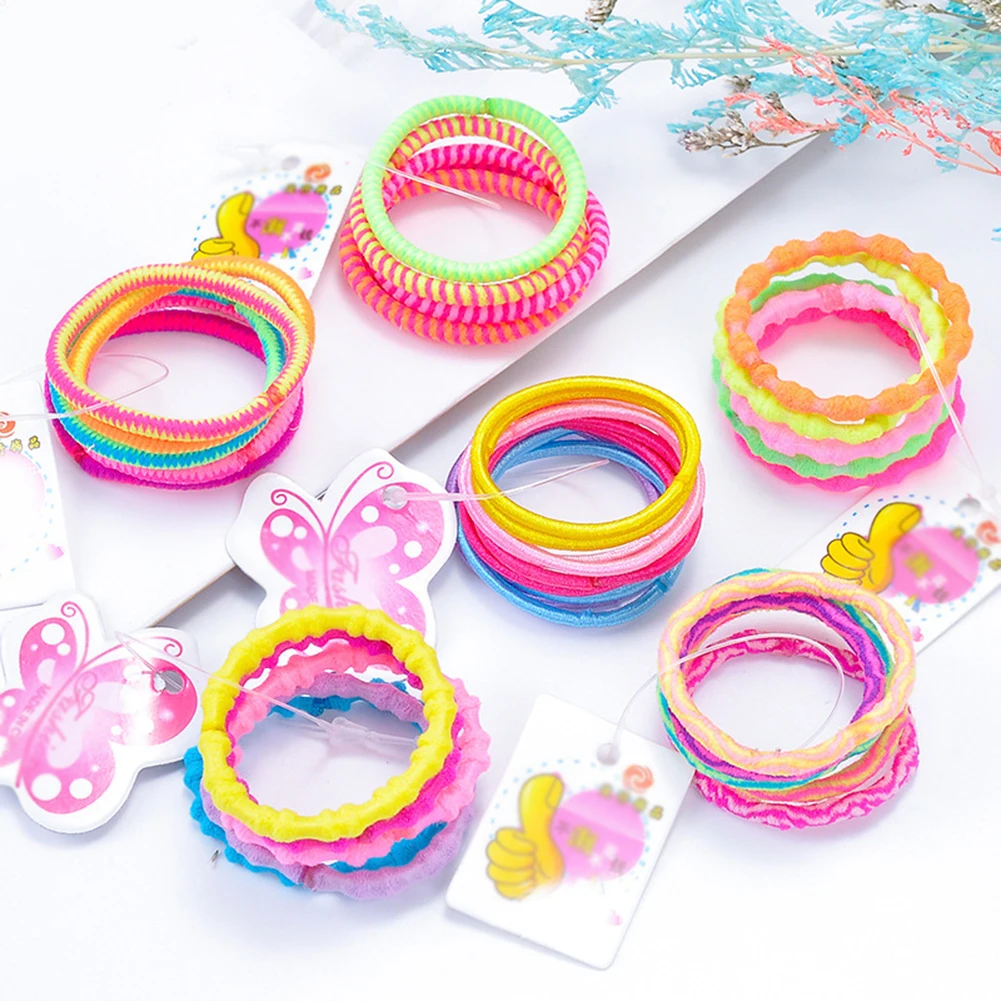 5 шт./лот аксессуары для волос девочек эластичные резинки милый головной убор с