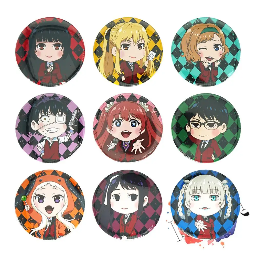 Kakegurui значок аниме Yumeko Jabami Sayaka Kirari Runa Midari Mary Meari Kaede Itsuki Yumemi металлический брошь