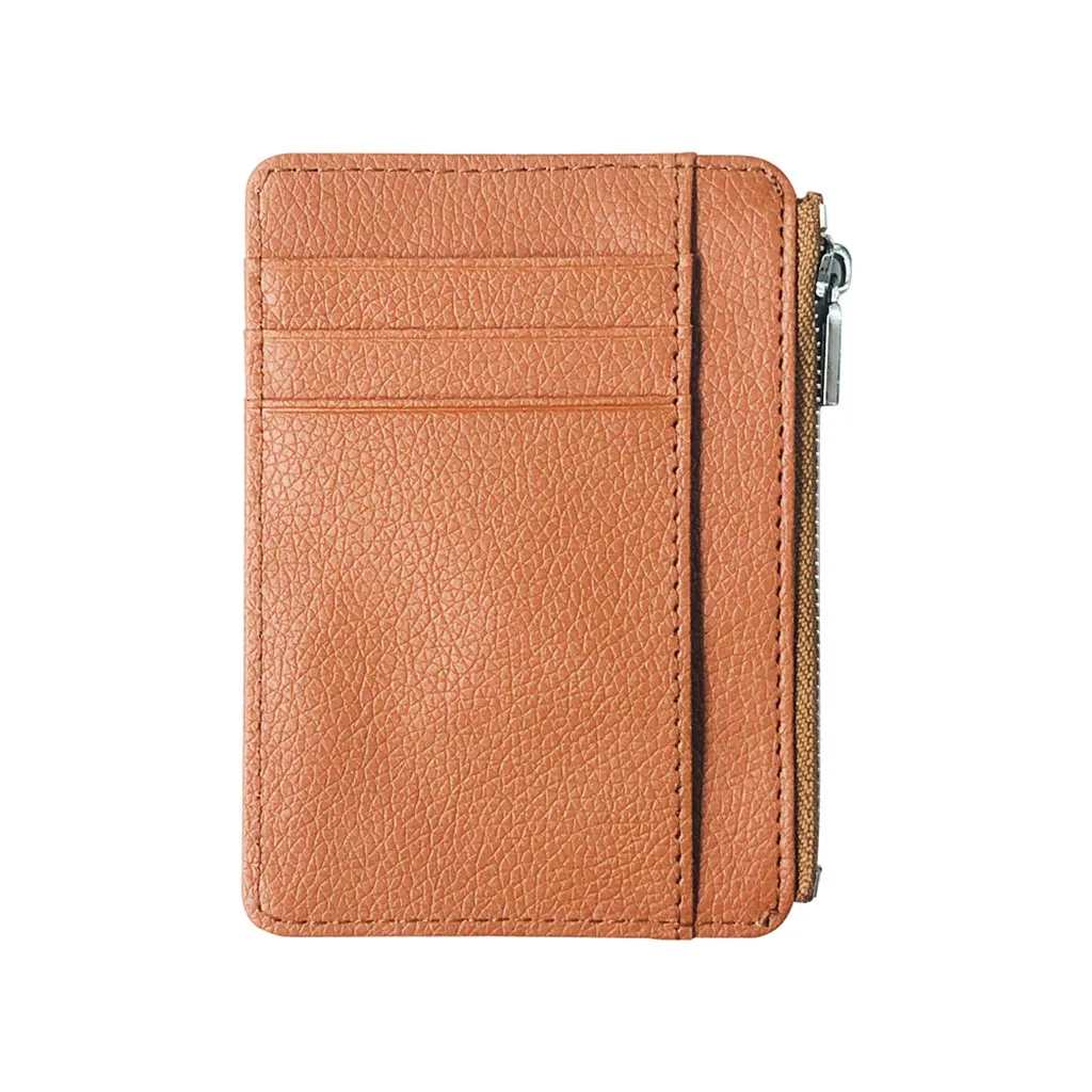 Credit Card Holder 2019 Men Pack Student Wallet PU Leather Zipper Carbon Fiber Coin Purse 708 | Багаж и сумки