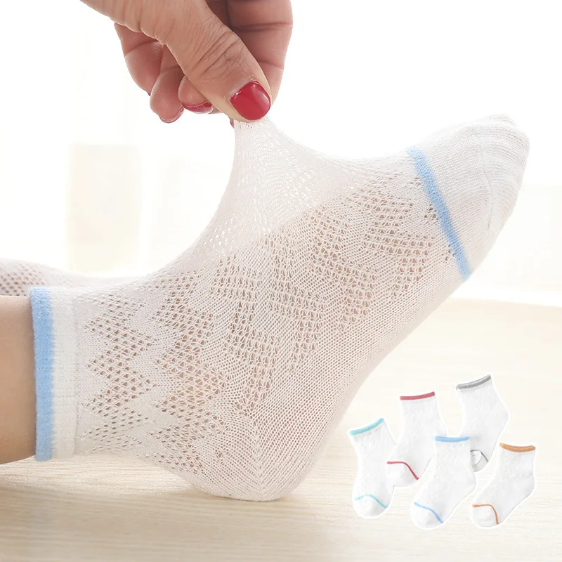 5 парт/Лот детские носки летние сетчатые тонкие для мальчиков девочек с