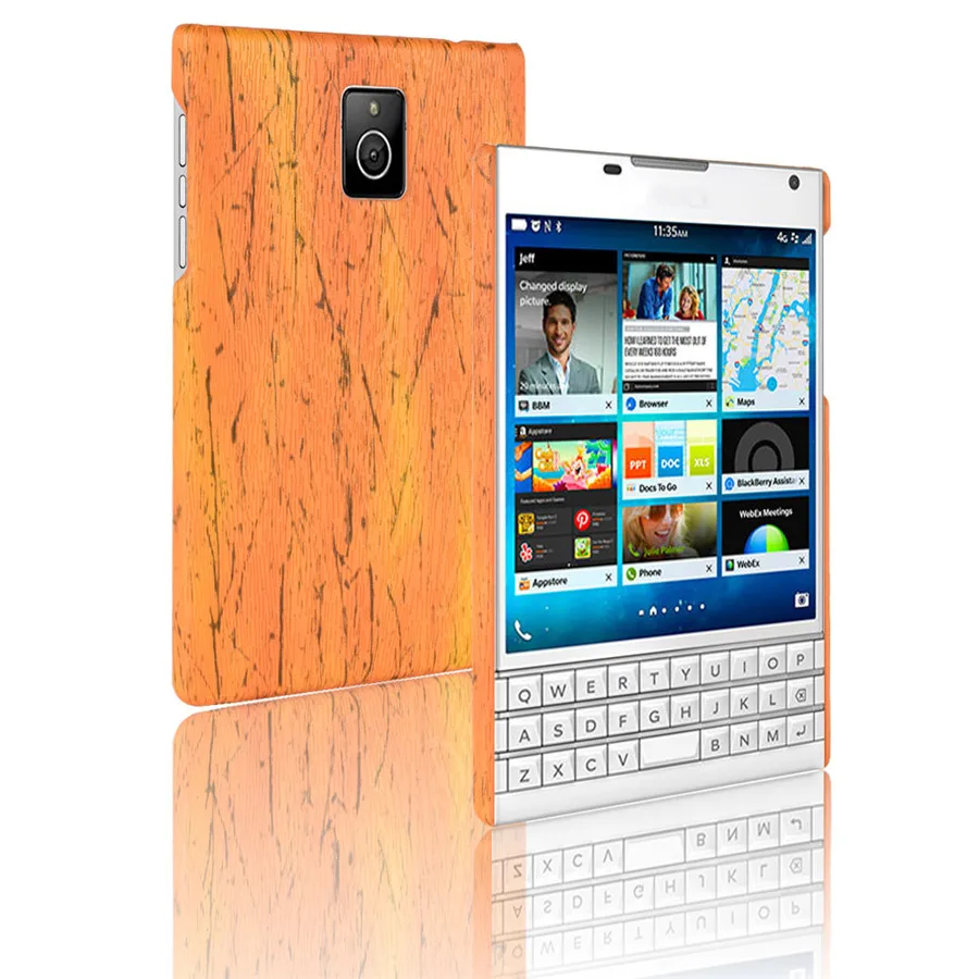 HOTSWEI для BlackBerry Passport Q30 чехол Ретро деревянная кожа дизайнерский пластиковый