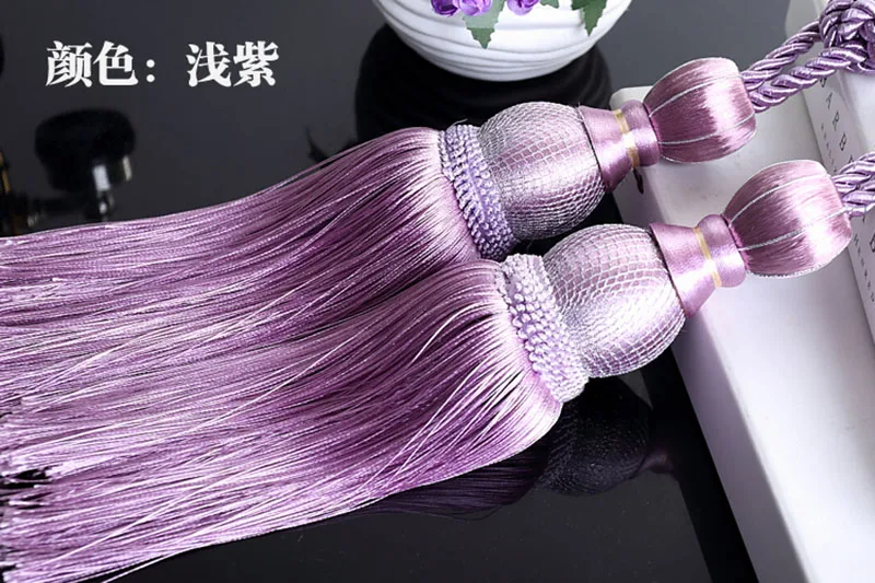 Light Purple Занавески s подхваты для штор с кисточками крючки для занавесок s теннисный мяч для занавеса держатель украшения для салона подвесные аксессуары CP063-30 - Цвет: Light Purple