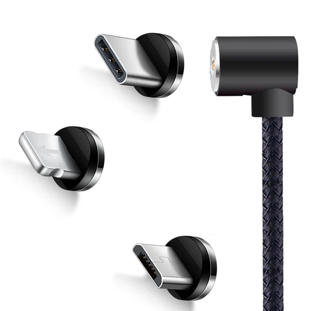 Магнитный кабель для iPhone Micro USB Type C зарядный мобильного телефона c usb Samsung Galaxy S9