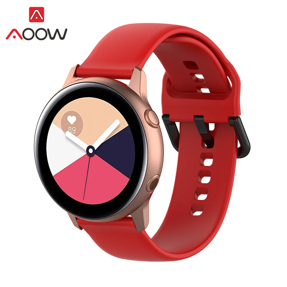 Ремешок силиконовый для Samsung Galaxy Watch Active 42 мм быстросъемный браслет Huami Amazfit bip Garmin