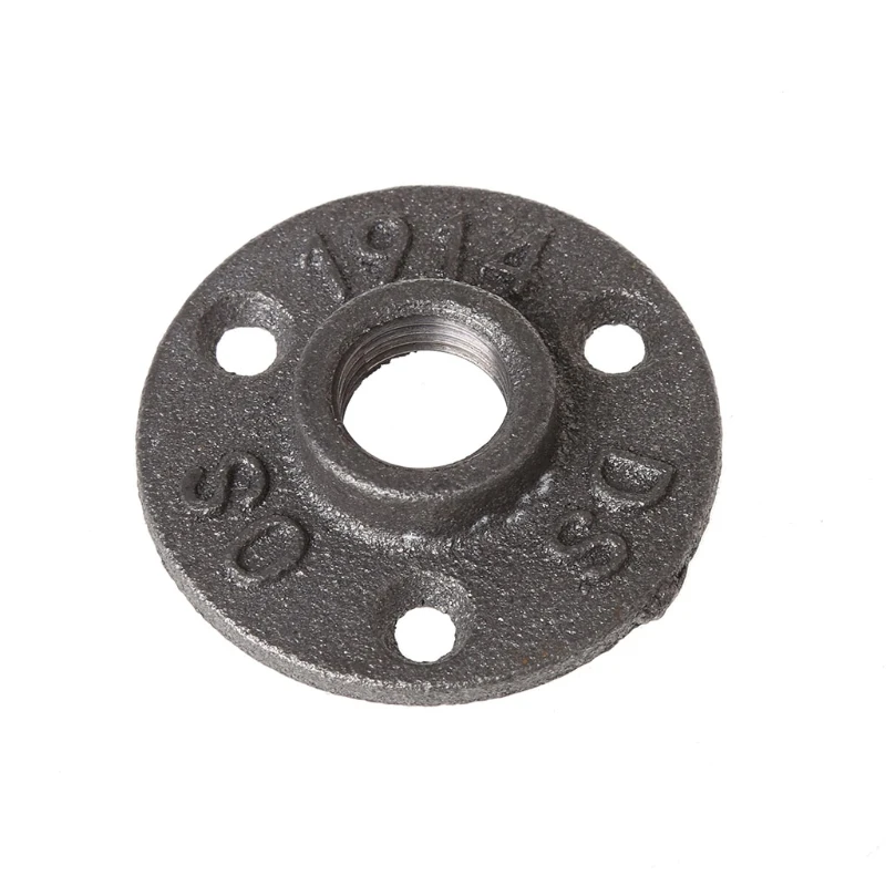 

1/2" Malleable Thread Floor Flange Iron Pipe Fittings Wall Mount Industrial