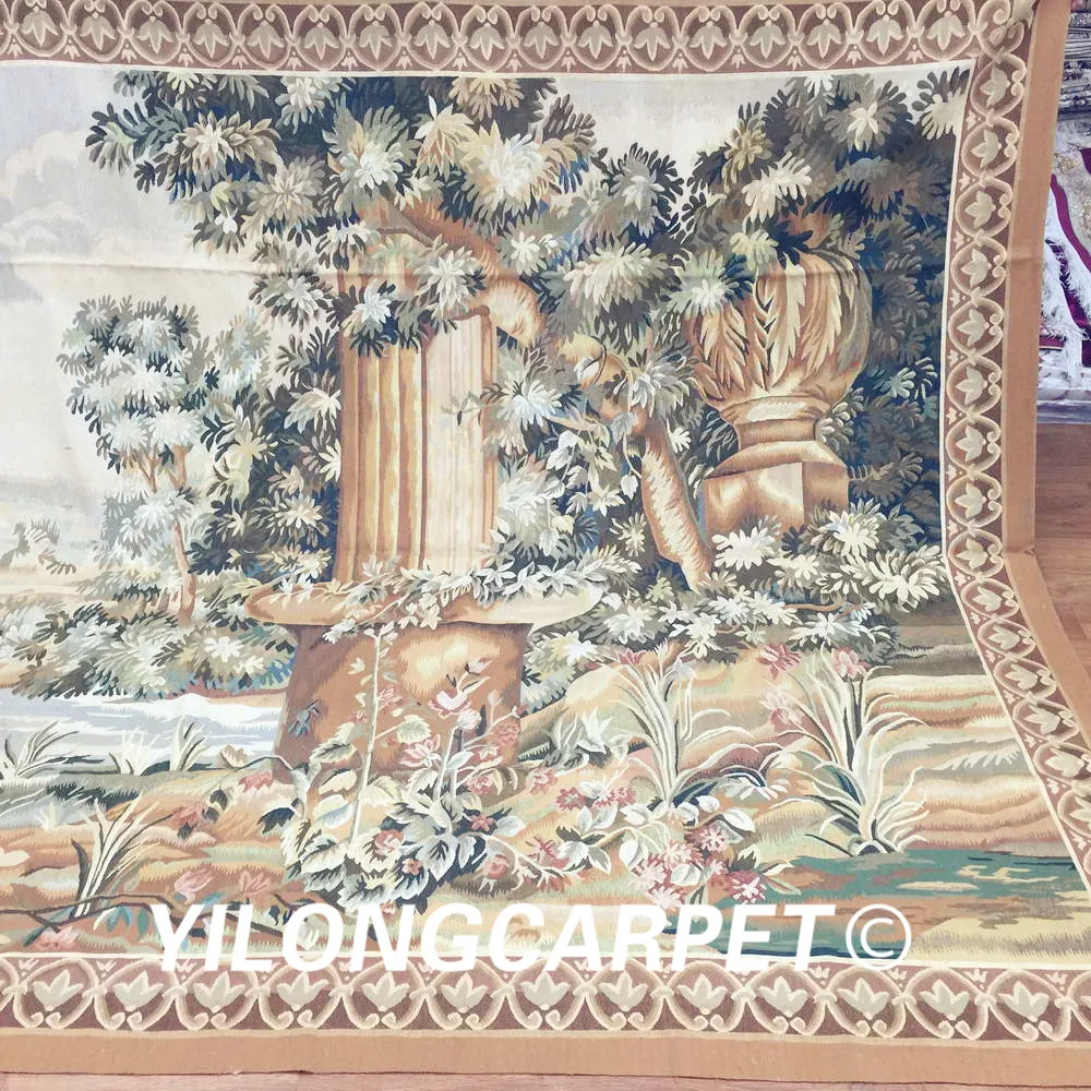 Goede Yilong 7.3 'x10 'Nieuwe Gobelin Foto Wandtapijt Hand Made Grote Aubusson Voor Muur Deco (Au42-7.3x10.2)