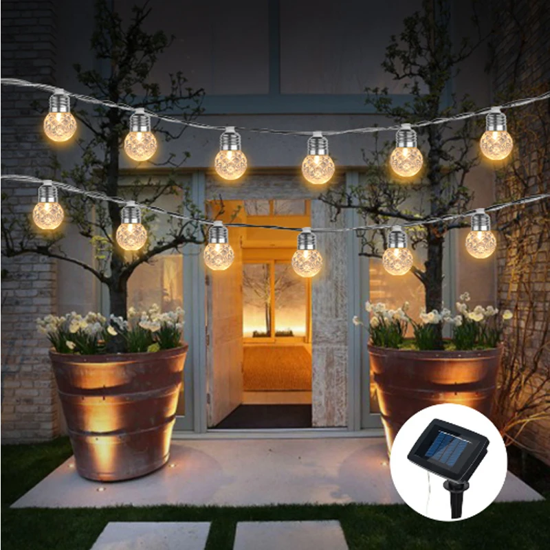 LED String Fairy Lights Solar Garlands Garden Christmas Decorative Outdoor Waterproof Lamp Power | Лампы и освещение