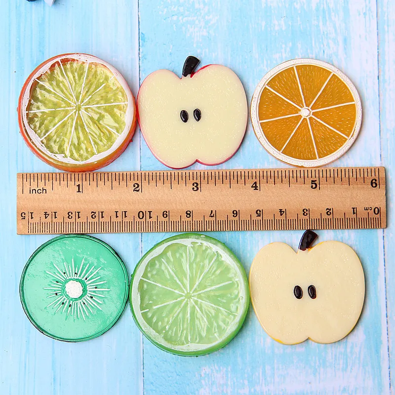 10 шт. плоский задник из смолы кабошон фруктовый ломтик украшения DIY аксессуары