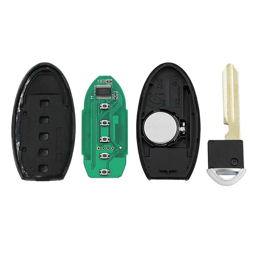 5 пуговицы smart remote key 4+ 1 кнопка FSK 433 МГц PCF7952LTT чип для Nissan Patrol с аварийным ключом