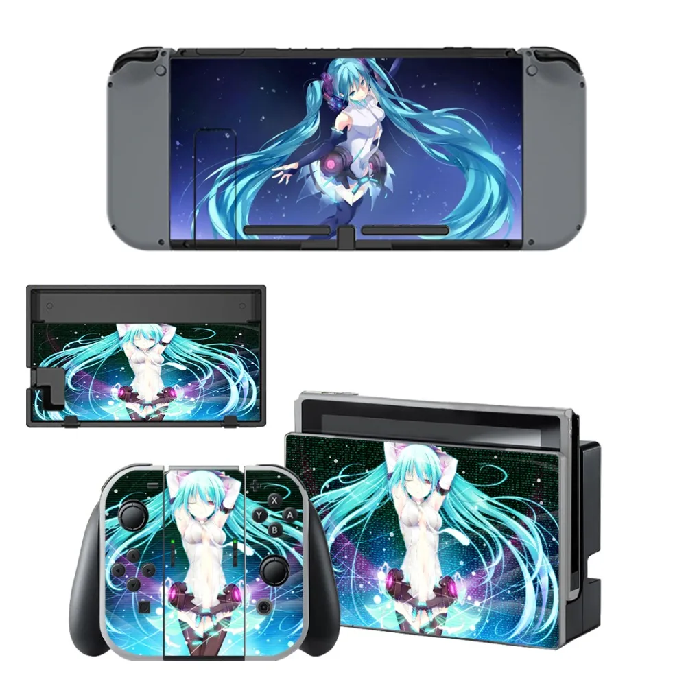 Наклейка для Nintendo switch Hatsune Miku Виниловая наклейка Switch консоль NS контроллер Joy-con |