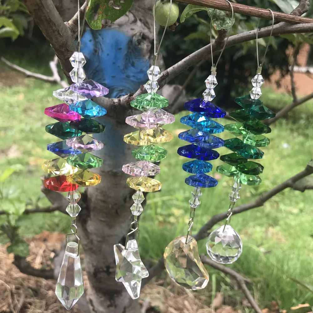 

4PCS/Lot Chandelier Crystals Lamp parts Prisms Hanging Crystal Drops Suncatcher Pendant Home Decor