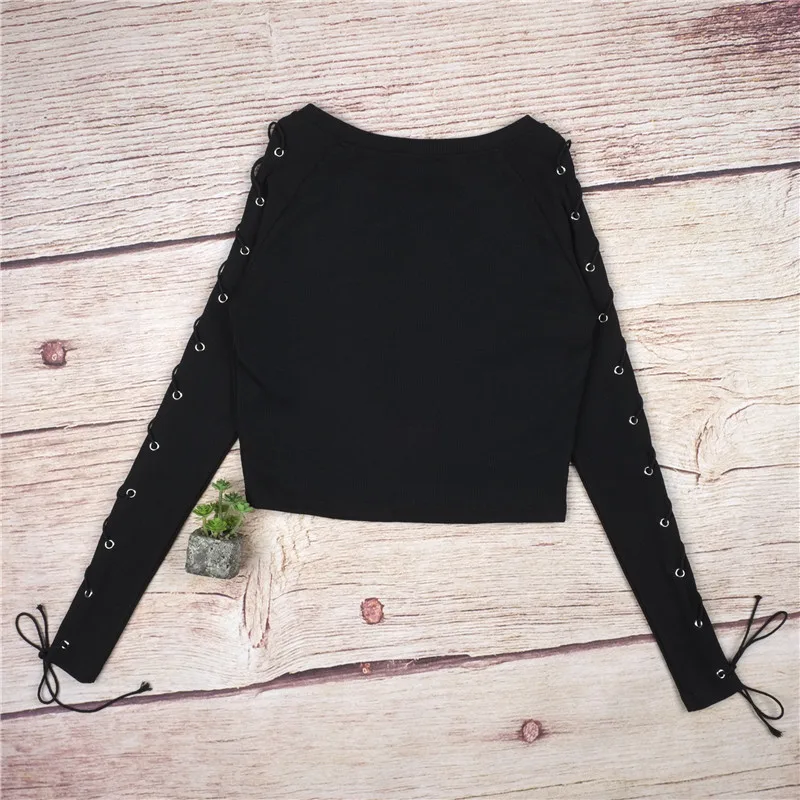 MONGIFI рукав манжеты Разделение с перекрестными ремешками летняя футболка Для