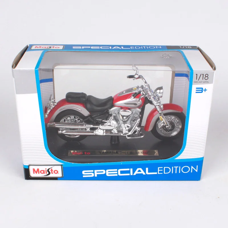 Maisto 1:18 2001 road star red литье под давлением для мотоцикла yamaha модель мотоциклетная