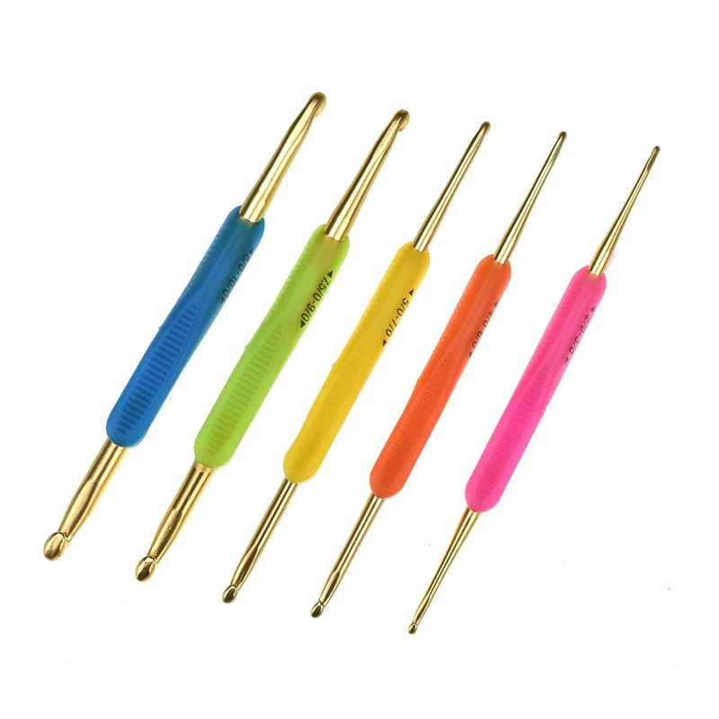 Смешанный Размер 2 0 мм 10 крючок для вязания крючком двухсторонний мягкая