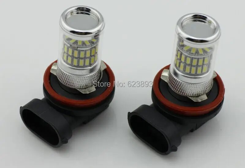 Бесплатная доставка 2x без ошибок яркие белые 48-SMD H11 светодиодные лампы с
