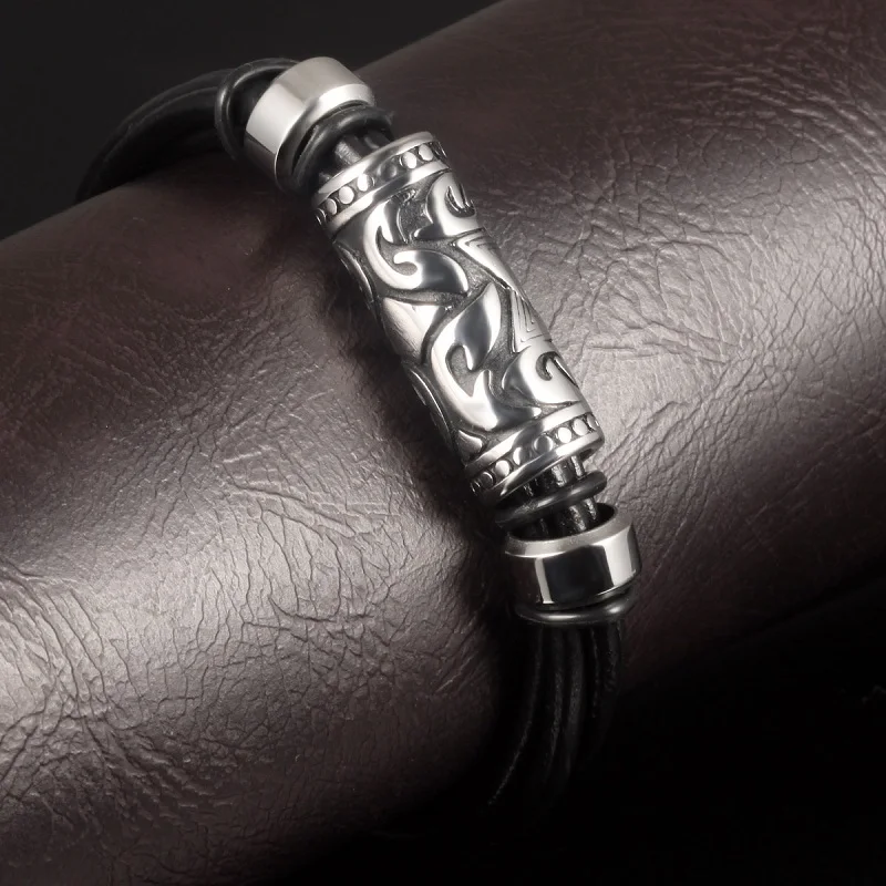Модный мужской браслет MOZO из нержавеющей стали с магнитной застежкой скрученный