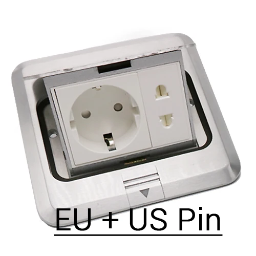 EU with US Pin Реле общего назначения ЕС 2 Pin-код для работы с персональными компьютерами, резьбой раструбного соединения для ЕС 2 Pin с нами контактный разъем Алюминий напольное гнездо - Тип: EU with US Pin