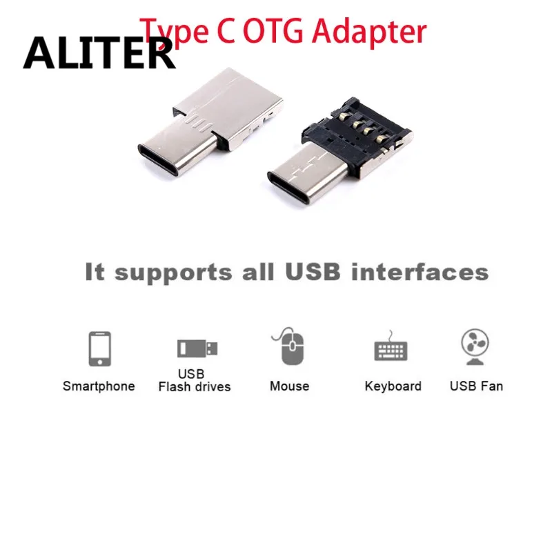 ALITER Тип C к USB OTG разъем адаптер для USB флэш-накопитель S8 Note8 Android телефон