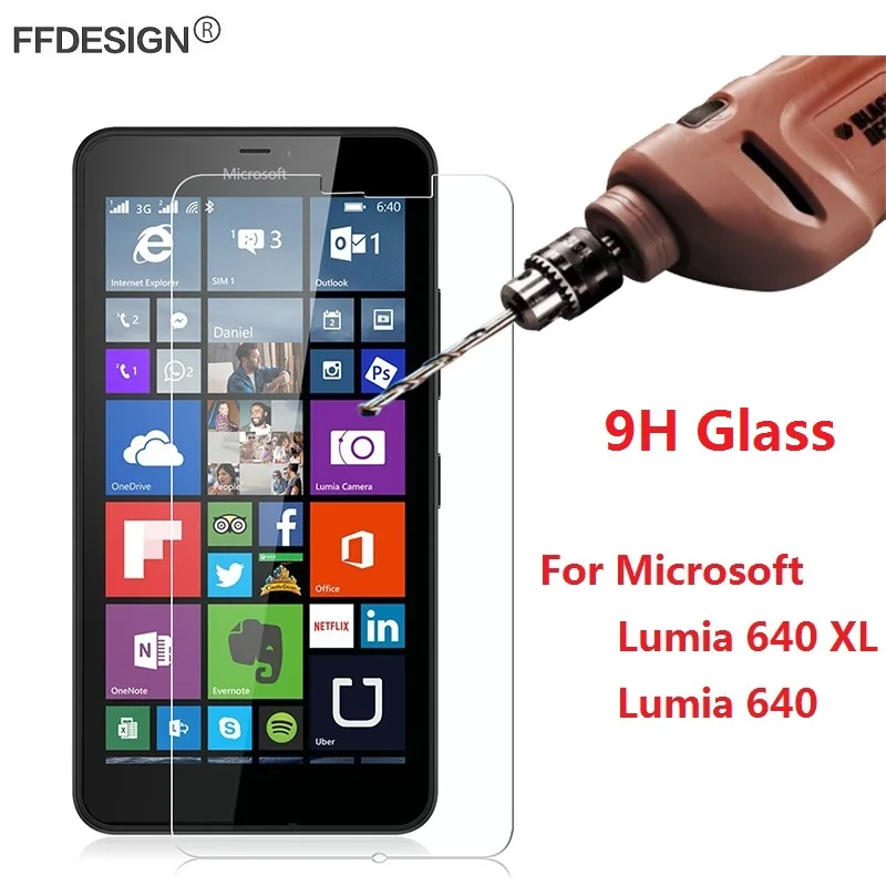 Защитное стекло для Nokia Lumia 640 XL закаленное защита экрана размера защитная пленка