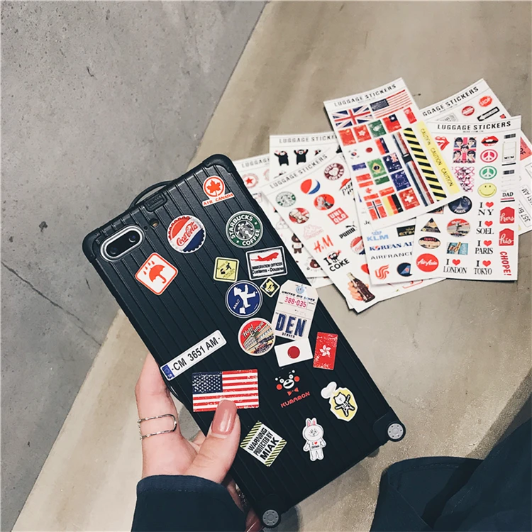 Mr. orange высококачественный багажный чехол для телефона для iphone X 6 6splus 7 8plus чемодан класса люкс DIY чехол для влюбленных s металлический мягкий чехол