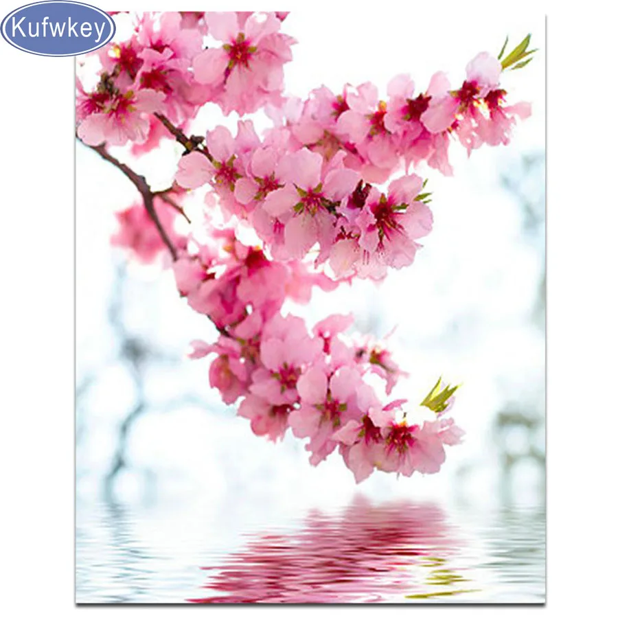 Алмазная мозаика 5D &quotсделай сам&quot картина с цветами круглая квадратная