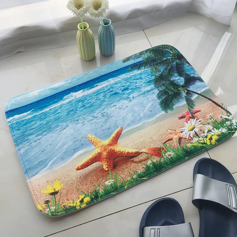 3D декорации напольный коврик с принтом фланелевый банный для ванной и Гостиная