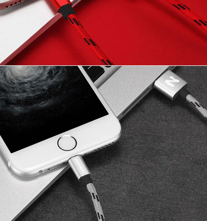NOHON 8-контактный usb-кабель для быстрой зарядки для Apple iPhone 8, 7, 6 Plus, 5, 5S, 5C, iPad, iPod, iOS 9, 10, usb-кабель для зарядки и синхронизации данных
