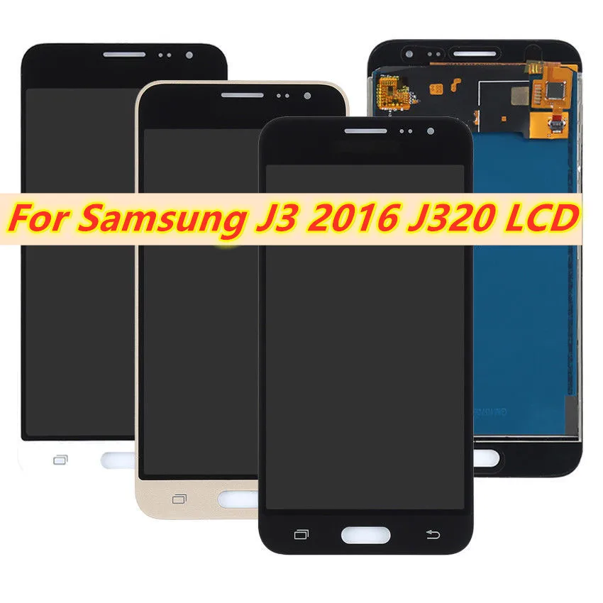 Яркость Регулируемый ЖК дисплей Дисплей для Samsung Galaxy J3 2016 J320 J320A J320F J320M Сенсорный