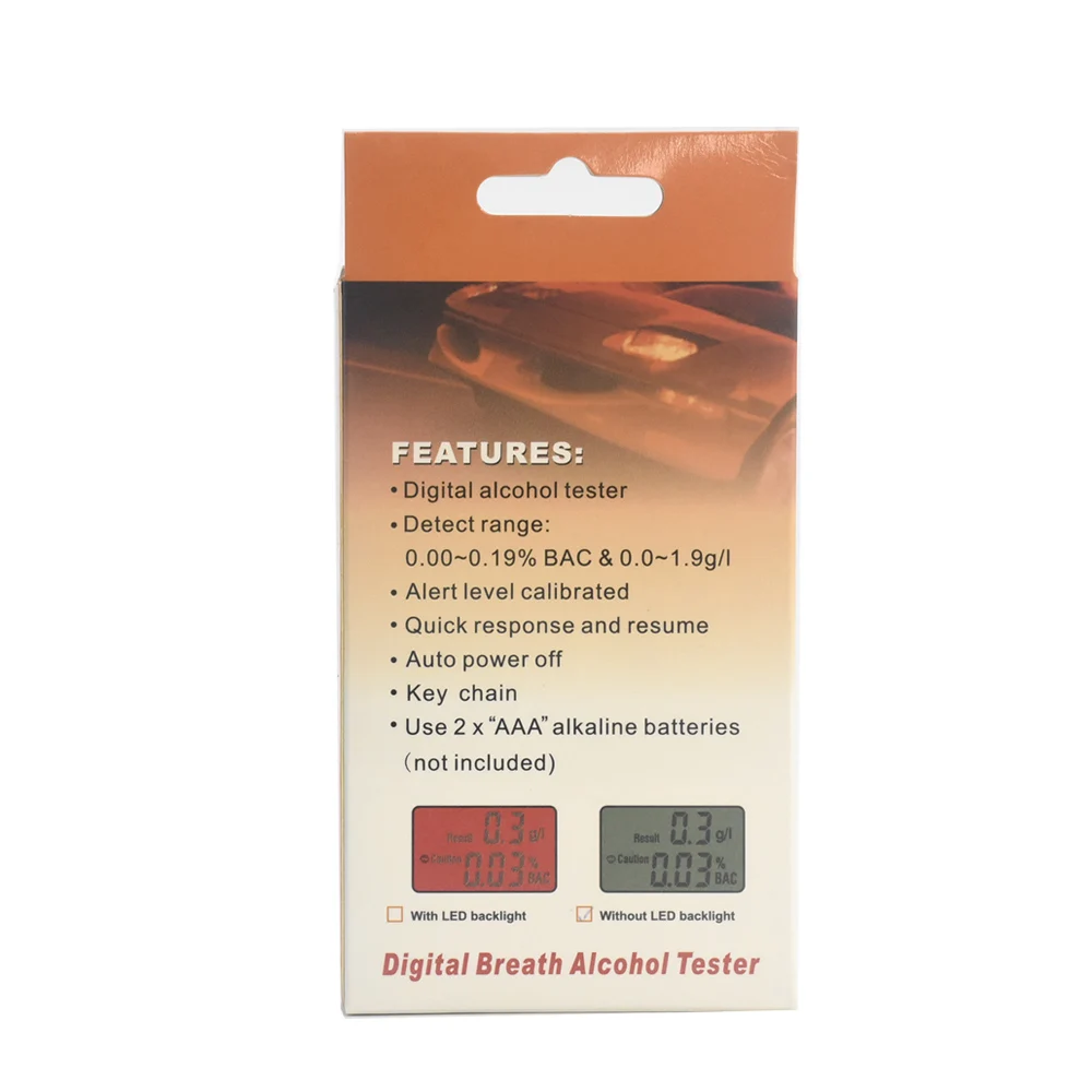 Тестер на содержание алкоголя 64S цифровой анализатор дыхания с ЖК дисплеем