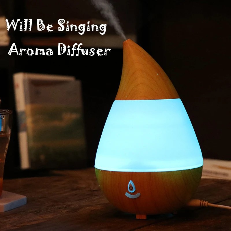 Деревянная Капля воды USB мини ультразвуковой увлажнитель воздуха Bluetooth аудио