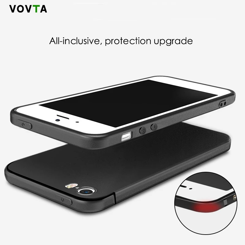 VOVTA Ультратонкий матовый Силиконовый TPU чехол для iPhone 5S SE 5 мягкий 6 6s 7 8 телефона s |