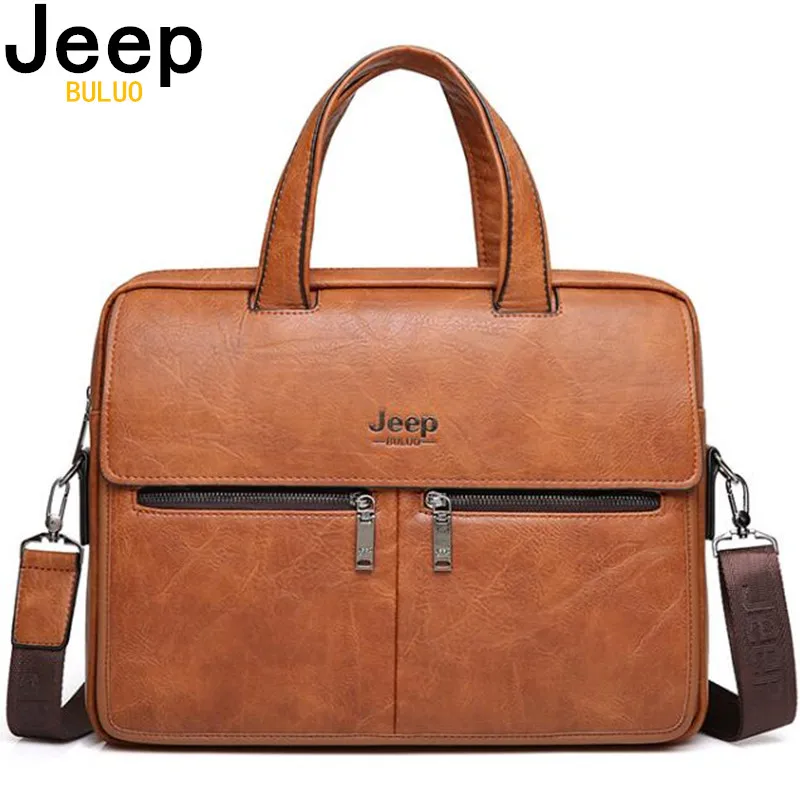Мужские деловые сумки jeep buluo оранжевый портфель для ноутбука 14&quot сумка из