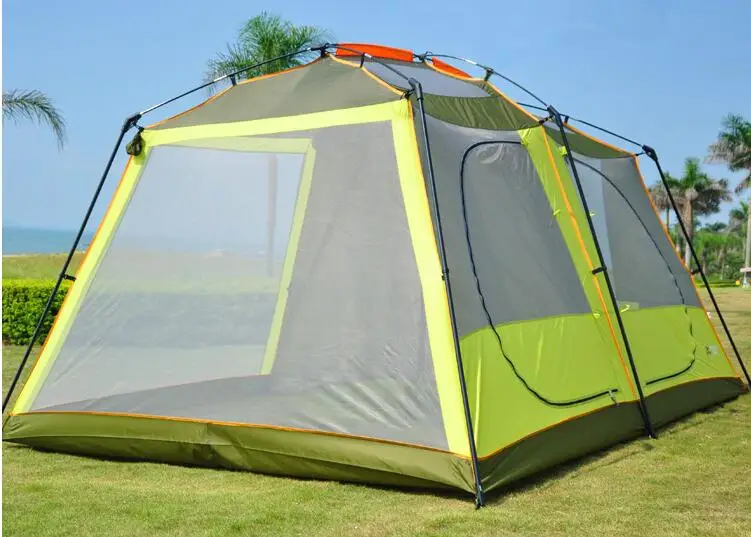 Туристическая двухслойная палатка на 8 12 человек непромокаемая наружная для