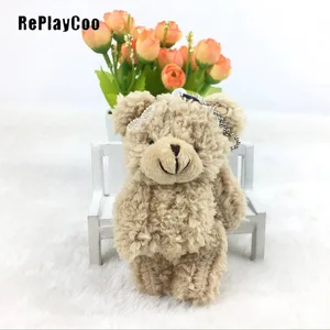 4 шт.лот, мини плюшевый мишка, мягкие игрушки 12 см, маленький медведь, мягкие игрушки, подвеска, подарок на день рождения для детей, декор для вечеринки, 07301