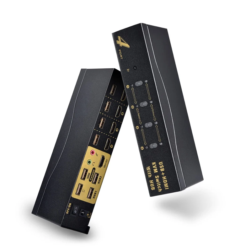 Usb hdmi kvm переключатель 4 в 1 выход USB2.0 с аудио сплиттер для кабелей мышь клавиатура
