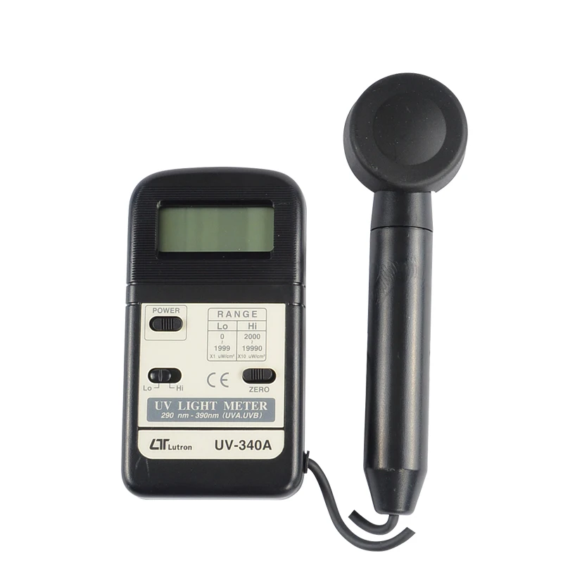

0-1999uW/cm2,2000-19990uW/cm2, 290-390nm(UVA,UVB) ,Lutron UV Light Meter UV-340A