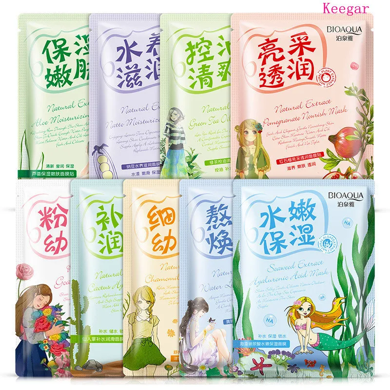 Маска для лица Bioaqua Plants фруктовый экстракт алоэ гранат уход за кожей увлажняющая