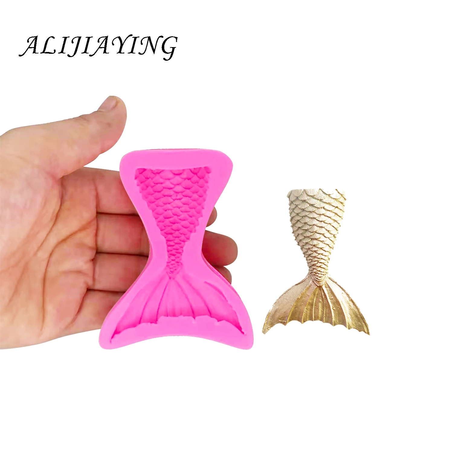 

DIY Mermaid fishtail Fondant Sugarcraft Silicone Mould Cake Decoration Tools Baking chocolate Polymer Clay Resin Mold D1409