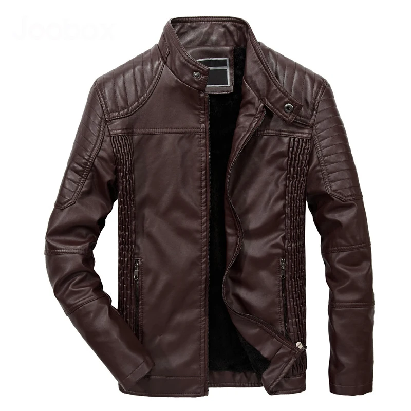 

2019 New Fashion Stand Collar Bikers Jaqueta Masculina Couro Slim High Quality Casaca Cuero Hombre