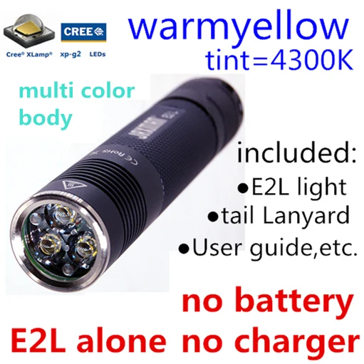 warmyellow light JAXMAN E2L 3LED TIR объектив фонарик 18650 фонарик CREE XPG2 Кемпинг Велоспорт на открытом воздухе - Испускаемый цвет: warmyellow light