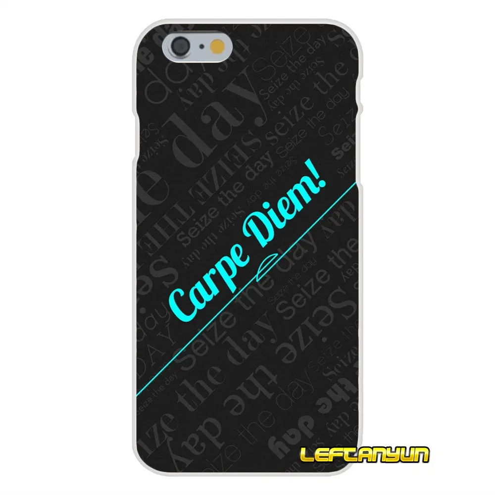 Аксессуары для телефона Чехлы iPhone X 4 4S 5 5S 5C SE 6 6S 7 8 Plus кавычки Carpe Diem|Чехлы-накладки|