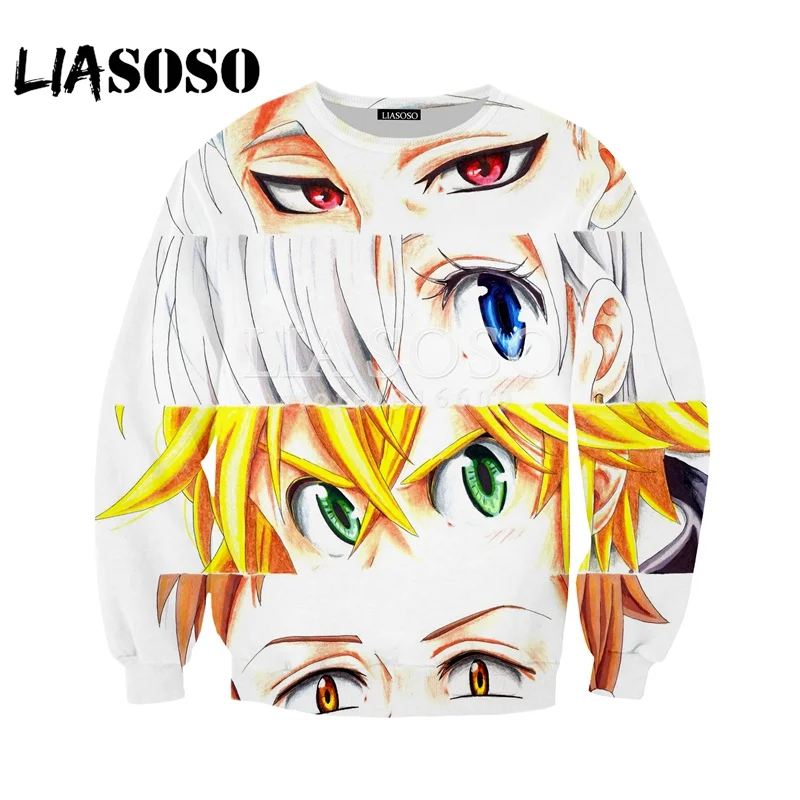 LIASOSO новый аниме Nanatsu No Taizai семь смертных грехов 3D Футболка с принтом/Толстовка